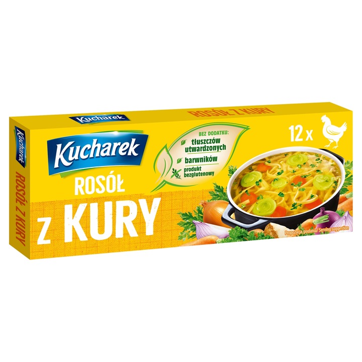 Vištienos sultinio kubeliai KUCHAREK, 12 vnt., 120g