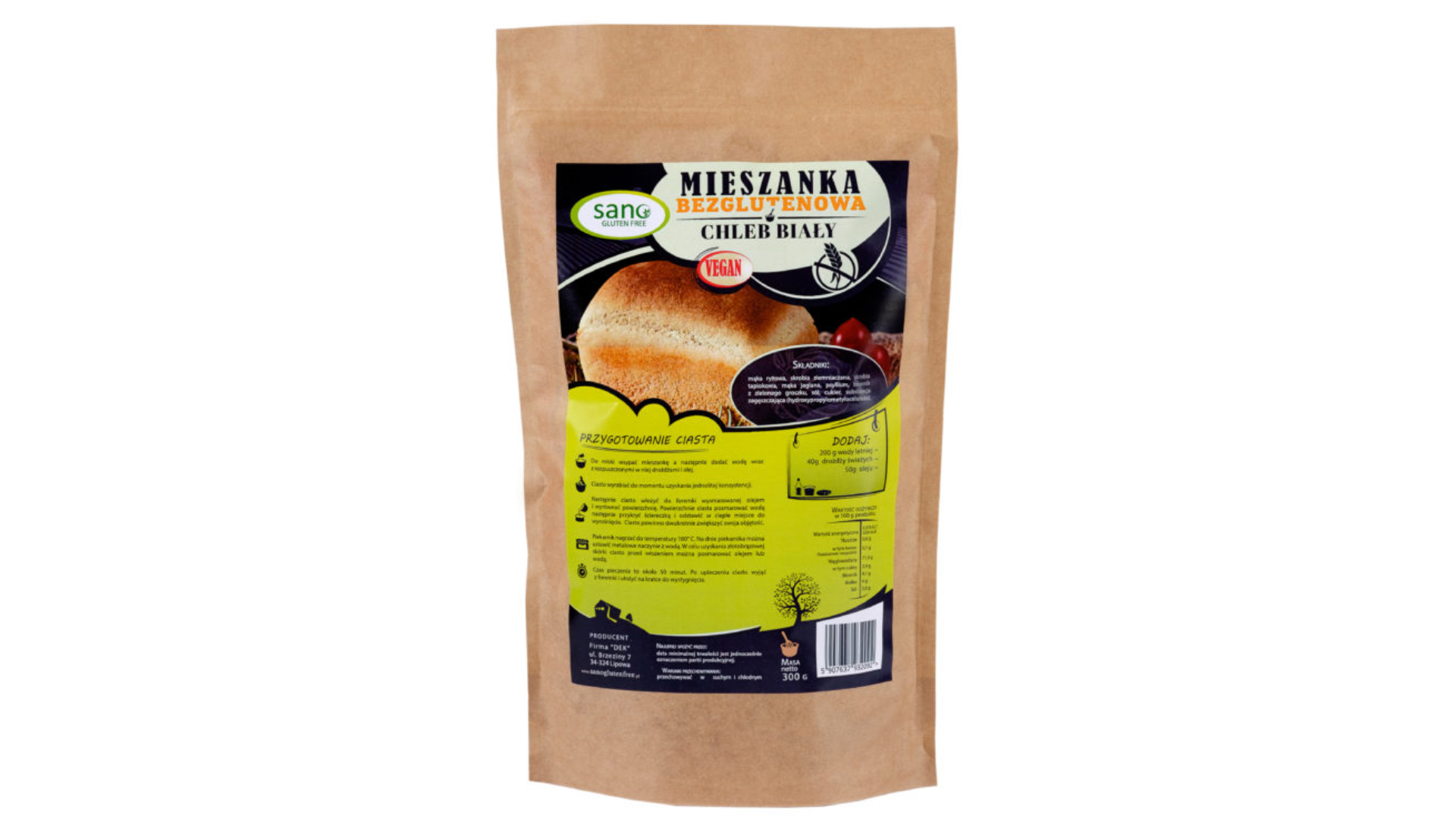 Miltų mišinys šviesiai duonai SANO, 300g