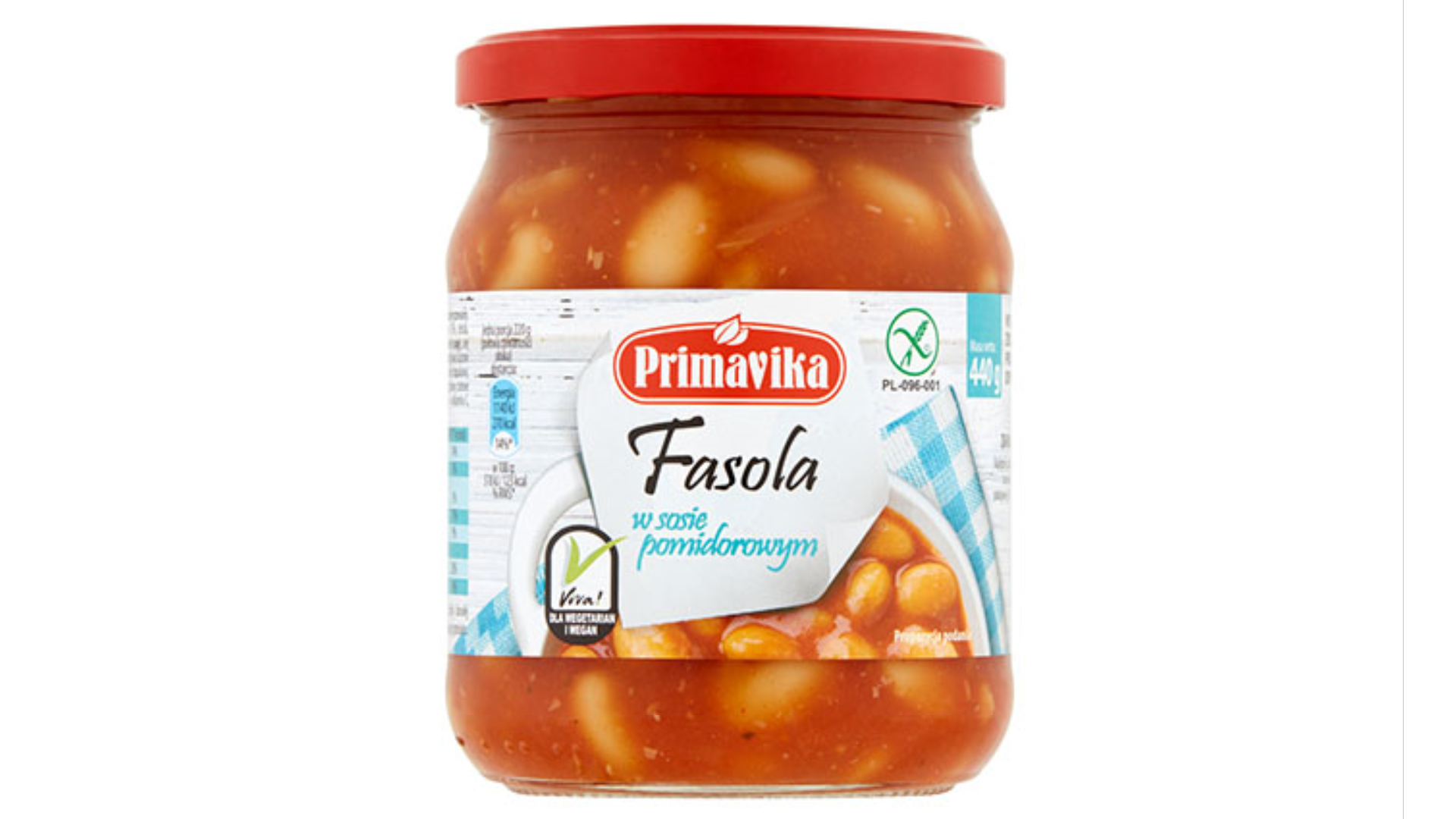 Baltosios pupelės pomidorų padaže PRIMAVIKA, 440g
