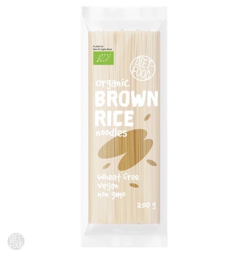 Ekologiški rudųjų ryžių makaronai DIET-FOOD, 250g