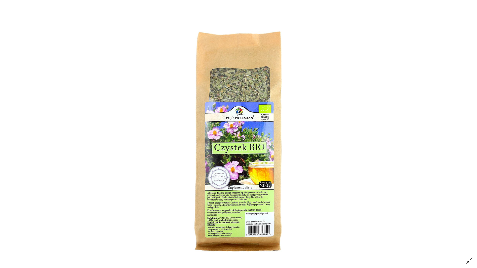 Ekologiškas žilasis švitrūnas (cistus incanus), 200g