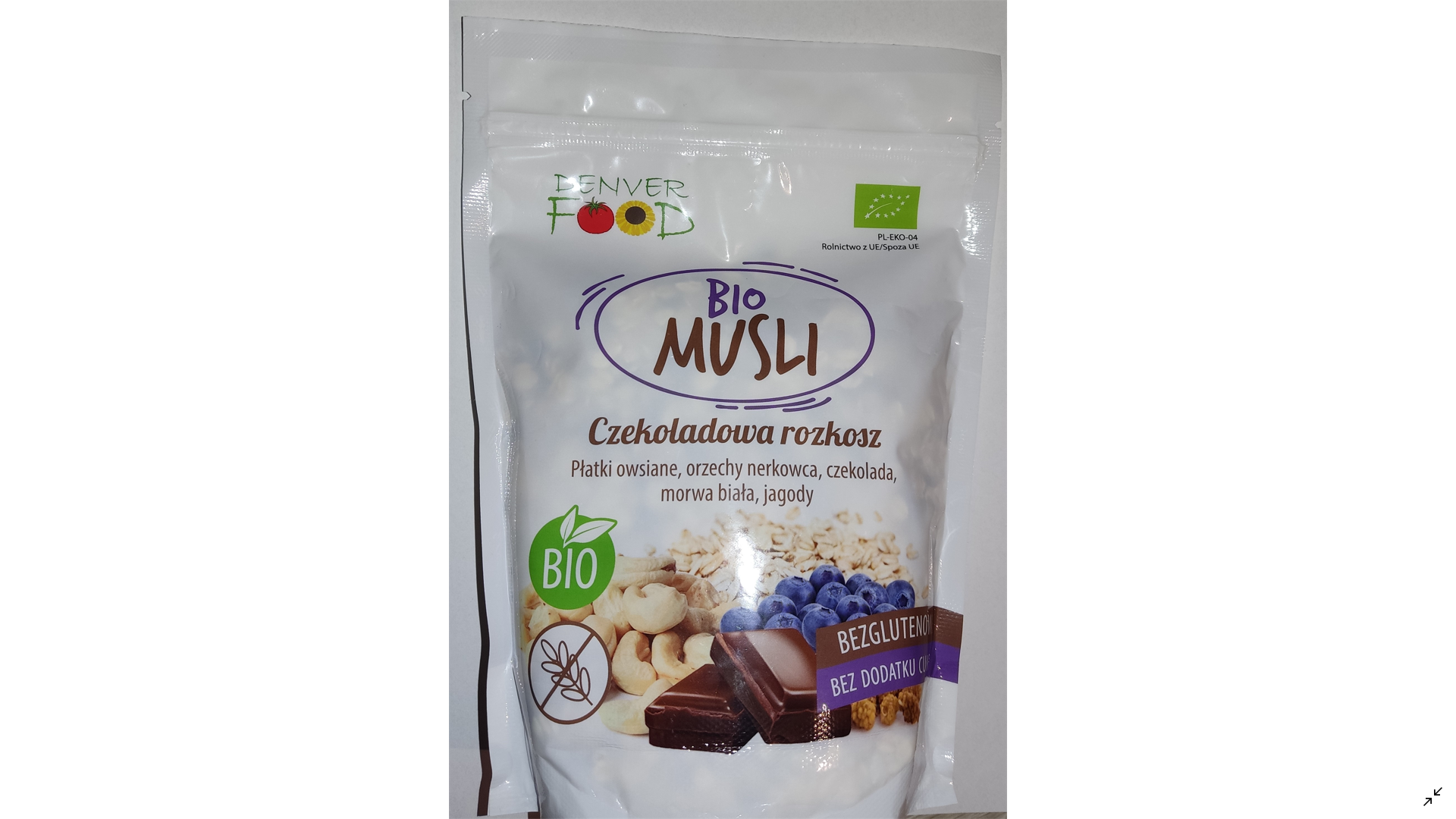 Ekologiški dribsniai "Šokoladinis malonumas" DENVER FOOD, 450g