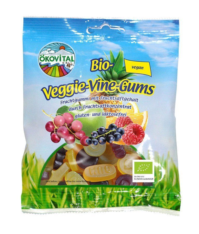 Ekologiški vaisių skonio guminukai - Vaisių asorti, 100g