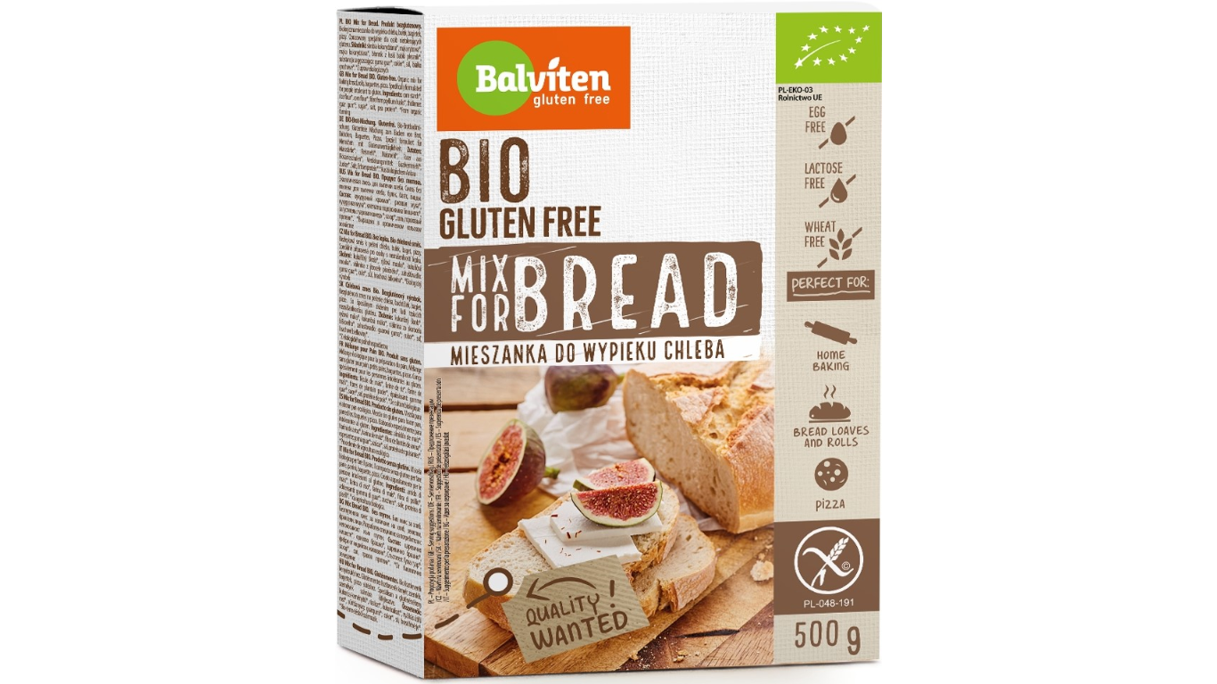 Ekologiškų miltų mišinys duonai ir picai BALVITEN, 500g