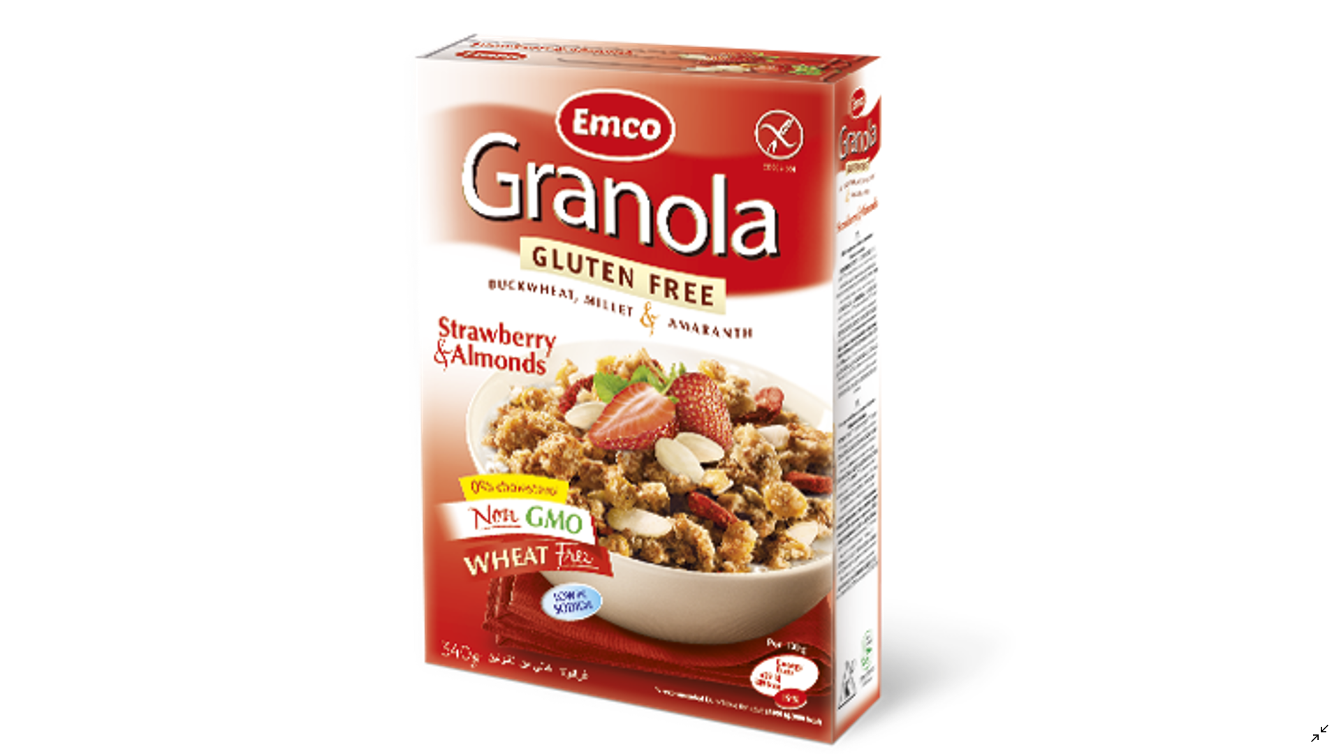 Granola su braškėmis ir migdolais EMCO, 340g