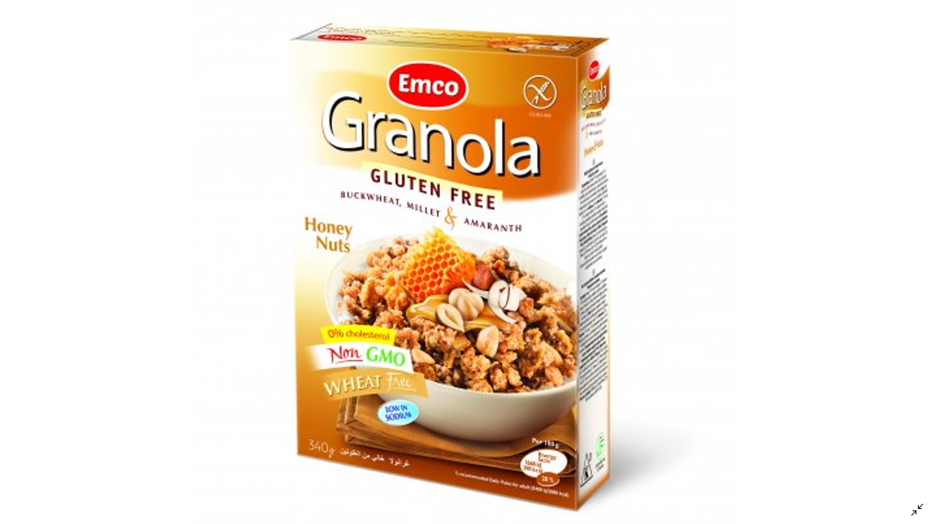 Granola su medumi ir riešutais EMCO, 340g