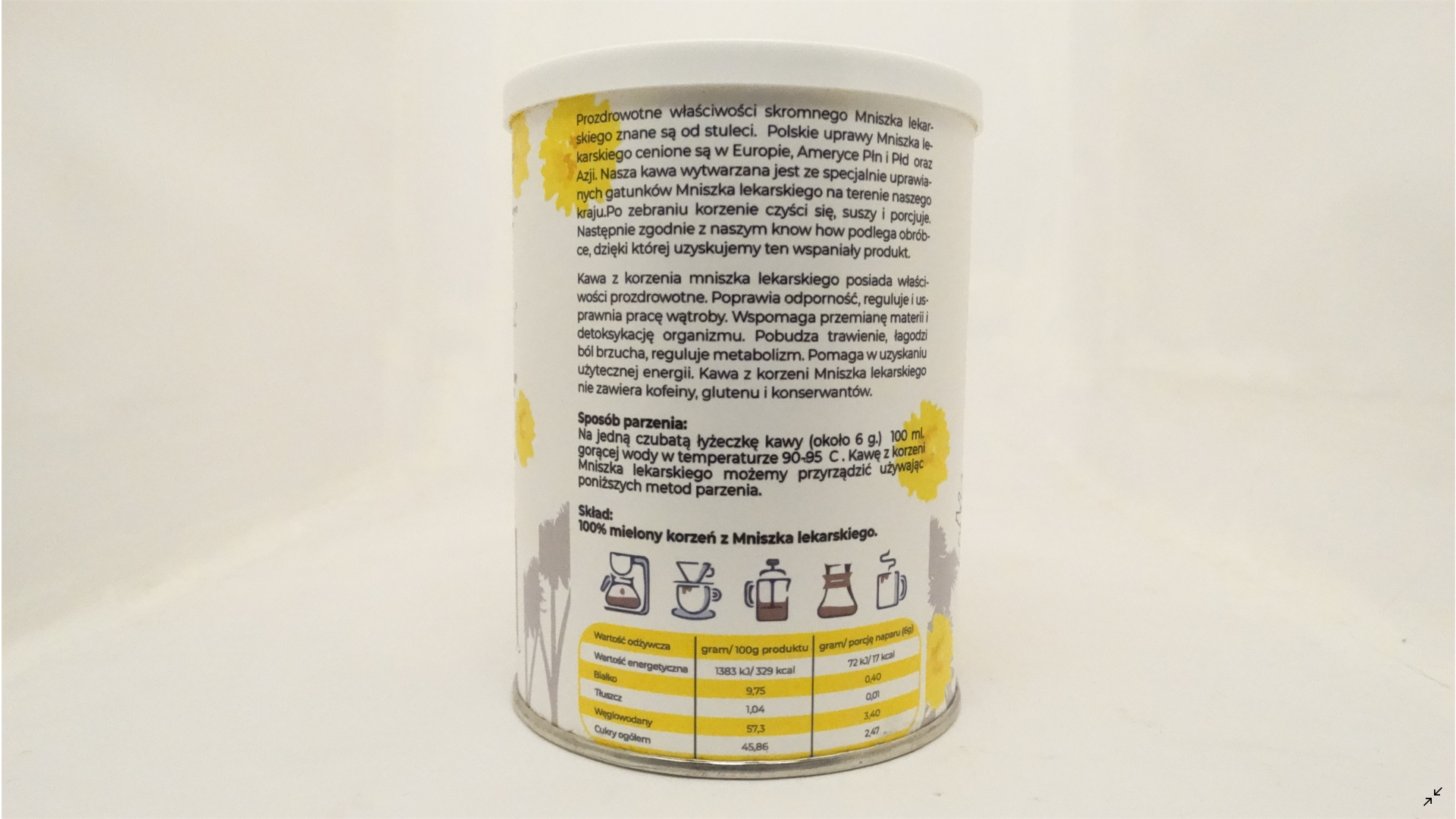 Kiaulpienių šaknų kava, 150g - Image 2