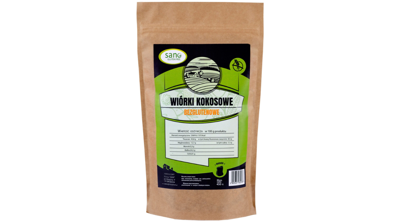 Kokoso drožlės SANO, 450g
