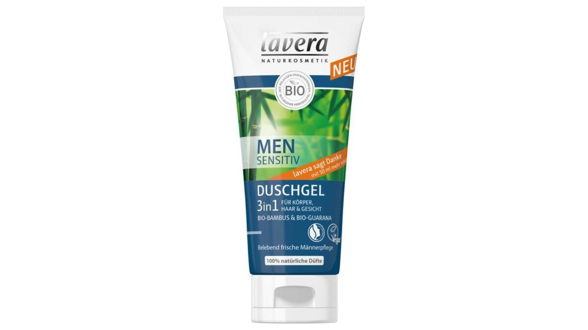 Ekologiškas jautrios odos prausiklis vyrams 3 in 1 LAVERA, 200ml