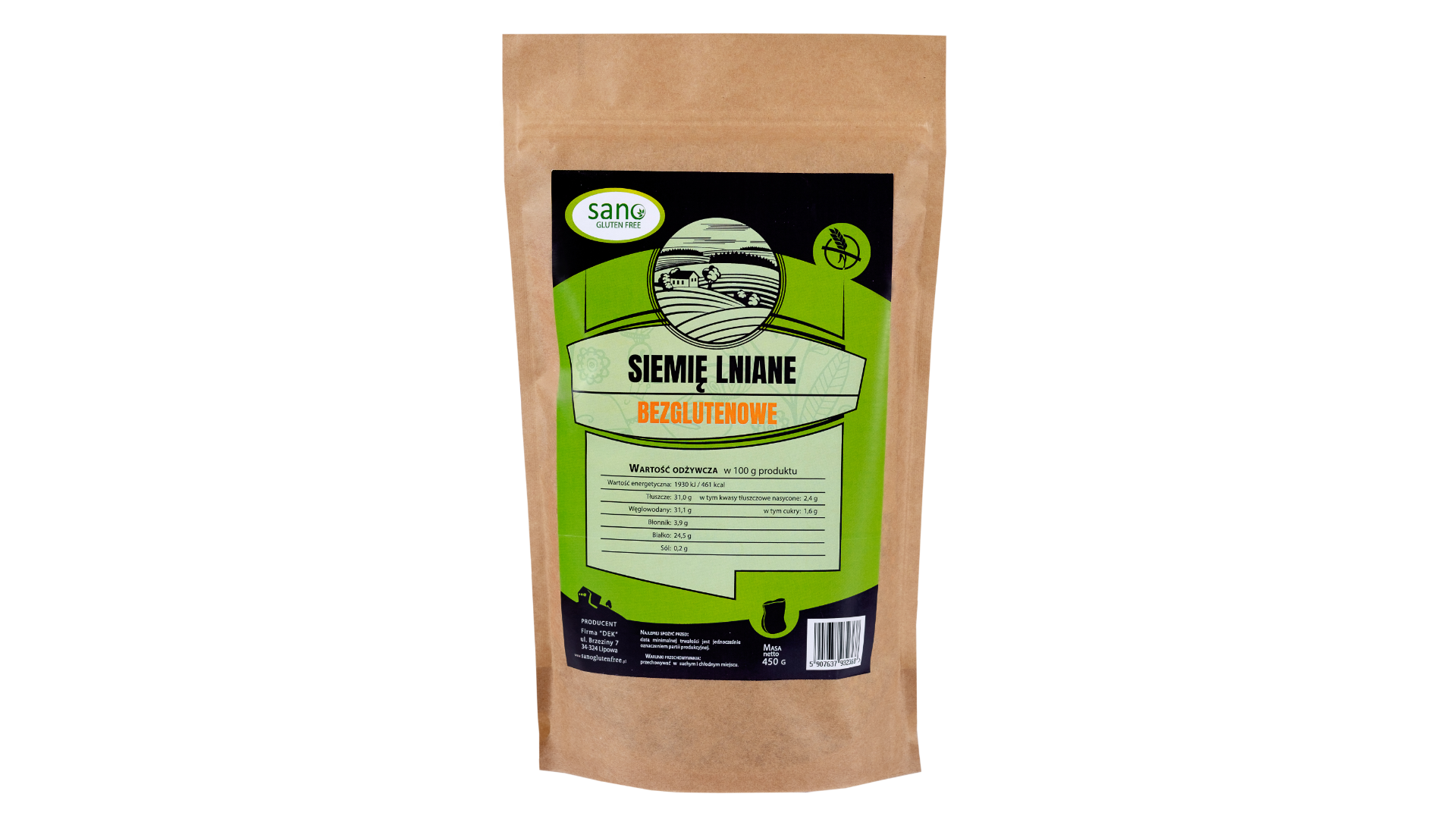 Linų sėmenys SANO, 450g