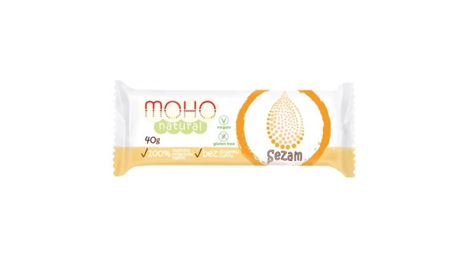 Batonėlis su sezamo sėklomis be pridėtinio cukraus MOHO, 40g