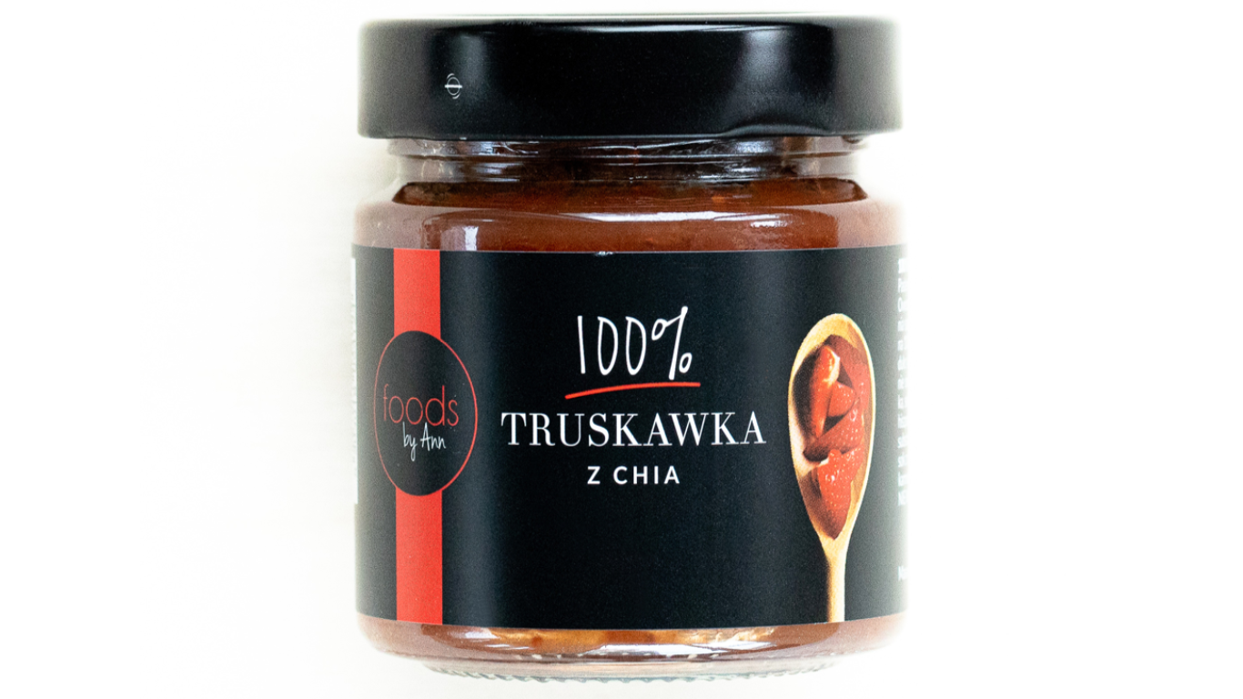 Natūralus braškių uogų džemas su chia sėklomis FOODS BY ANN, 200g