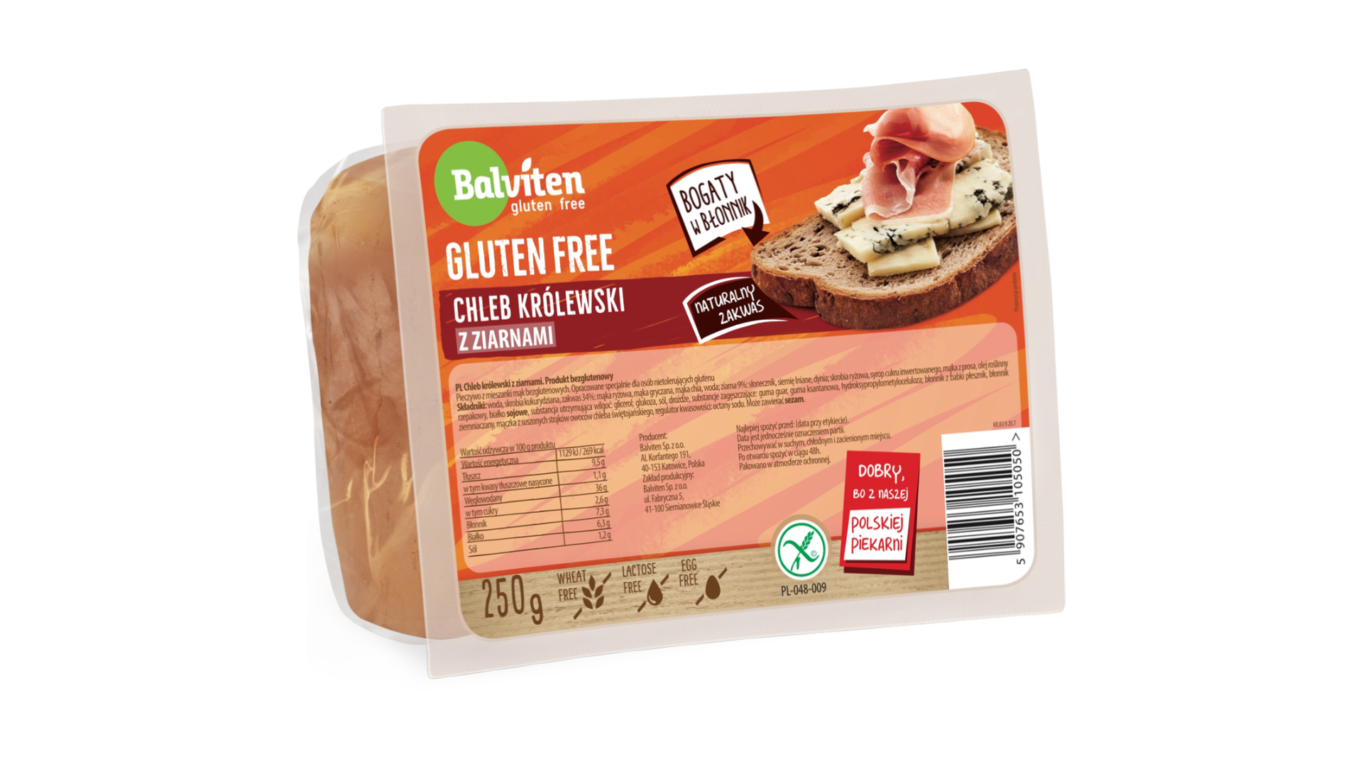 Tamsi duona su sėklomis BALVITEN, 250g