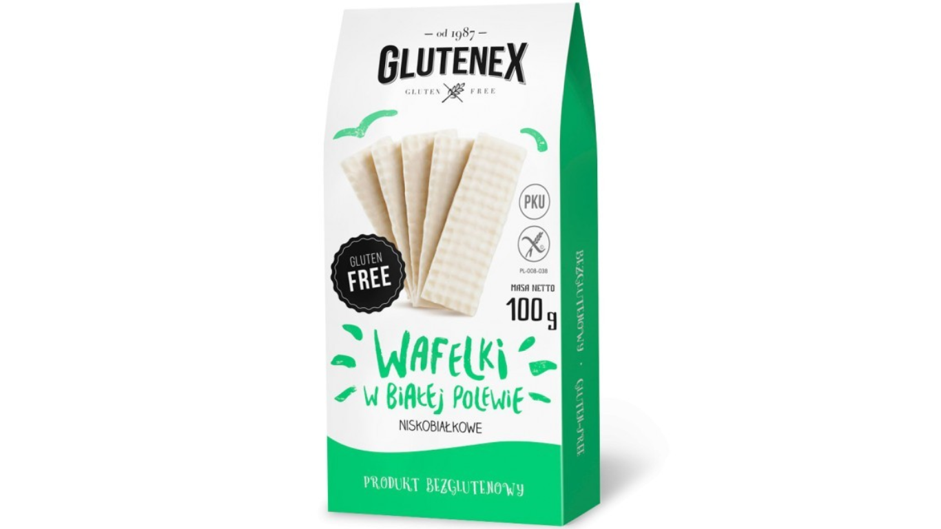 Vafliai su baltojo šokolado glaistu (PKU), 100g