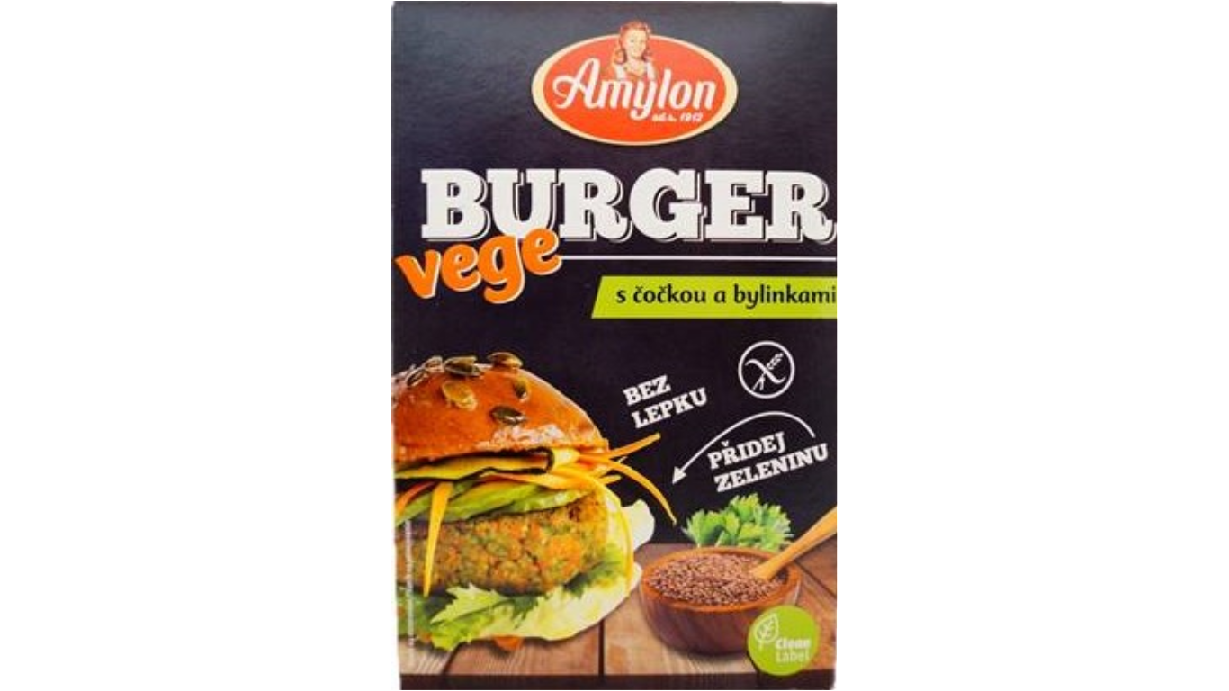 Vege burgeris su lęšiais ir žolelėmis AMYLON, 125g