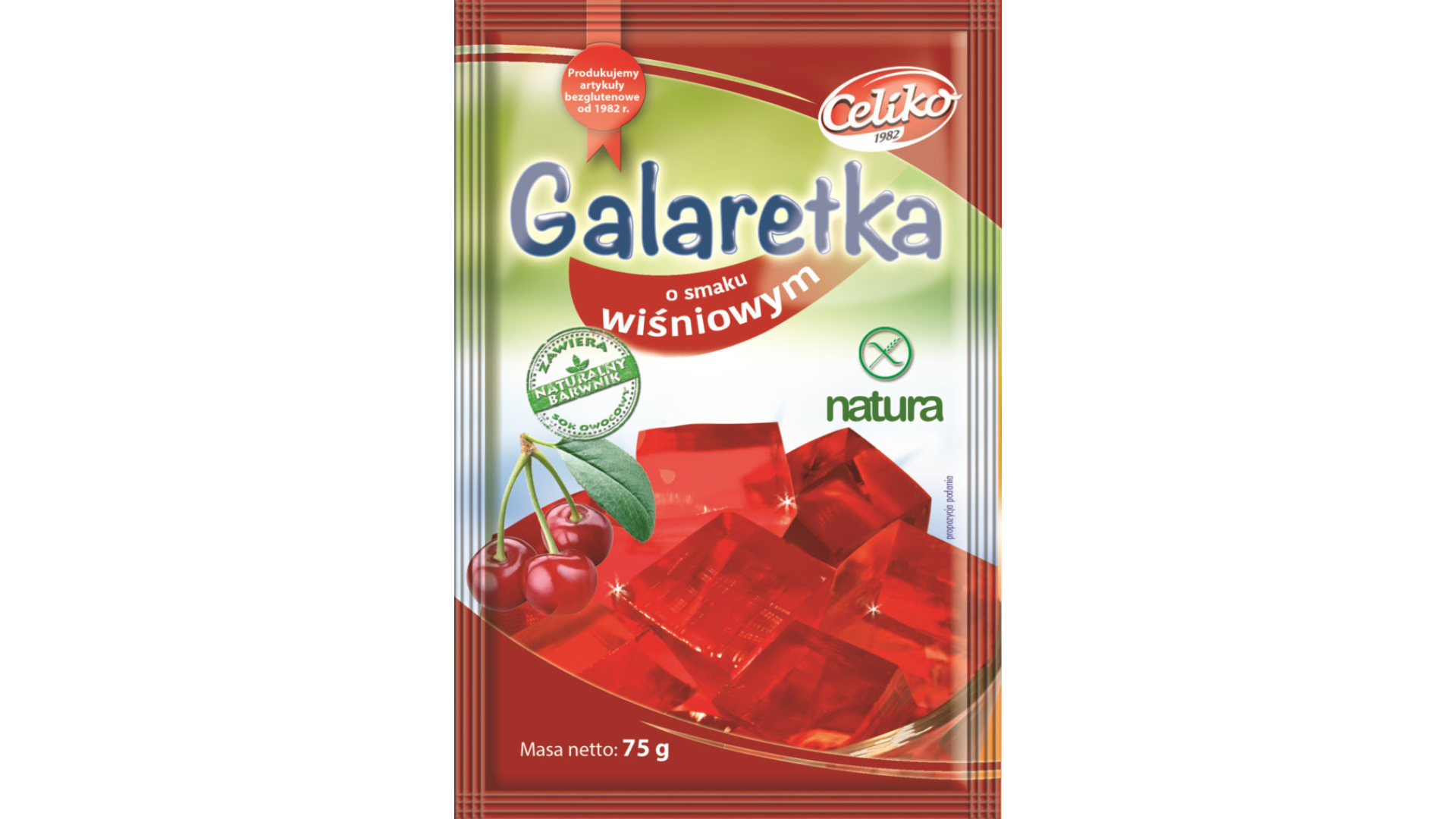 Vyšnių skonio želė CELIKO, 75g