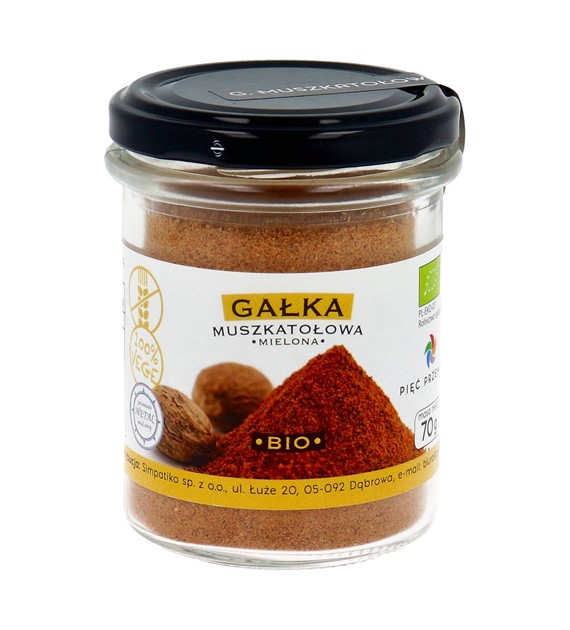 Ekologiškas maltas muskato riešutas, 70g