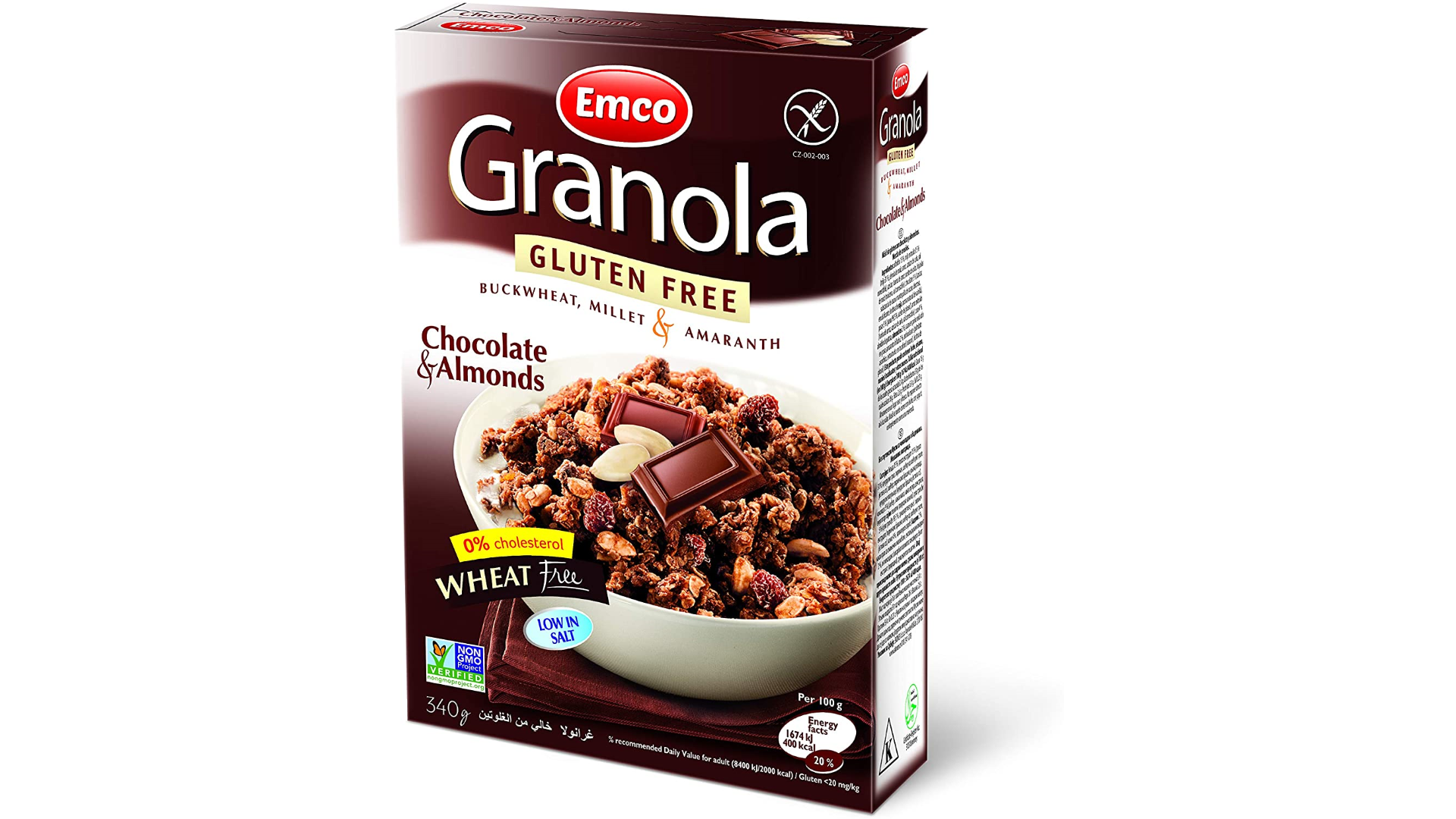 Granola su šokoladu ir migdolais EMCO, 340g