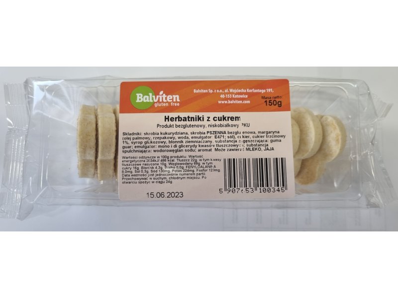 Arbatiniai sausainiai BALVITEN PKU, 150g