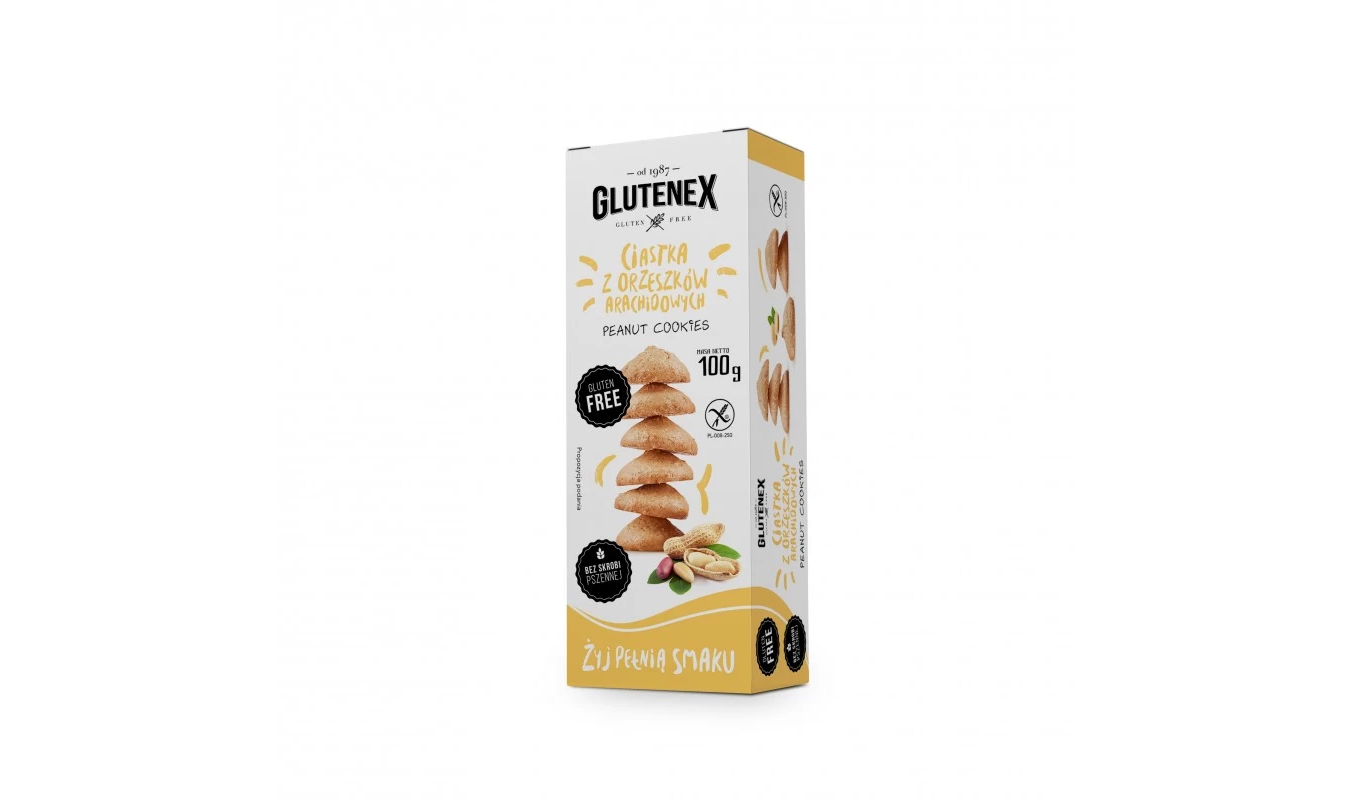 Žemės riešutų sausainiai GLUTENEX, 100g